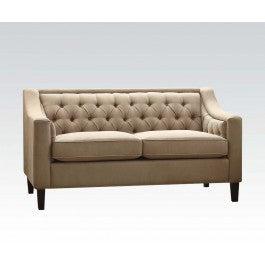 Acme Suzanne Loveseat in Beige Fabric 54011 on Sale