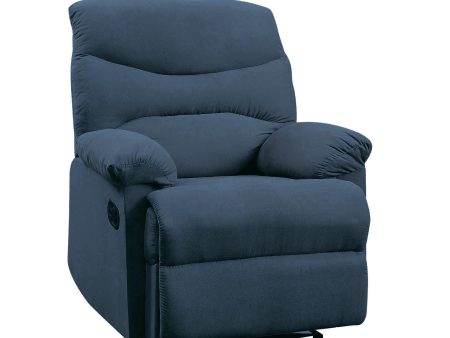 Arcadia Blue Woven Fabric Recliner (Motion) Fashion