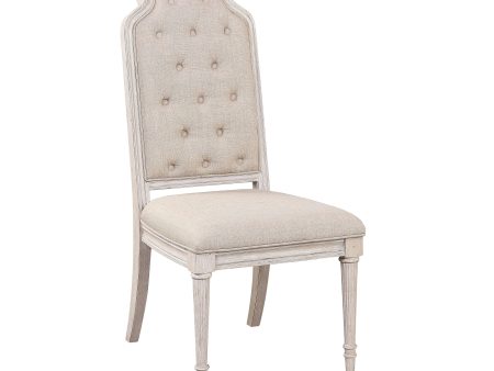 Wynsor Fabric & Antique Champagne Side Chair Online now