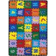 Abbey Alphabet Multi 4  9  X 6  9  Area Rug Supply