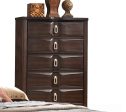 Acme Lancaster 5-Drawer Chest in Espresso 24576 Online Hot Sale