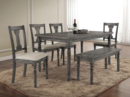 Acme Furniture Wallace Bench in Weathered Gray 71438 Sale