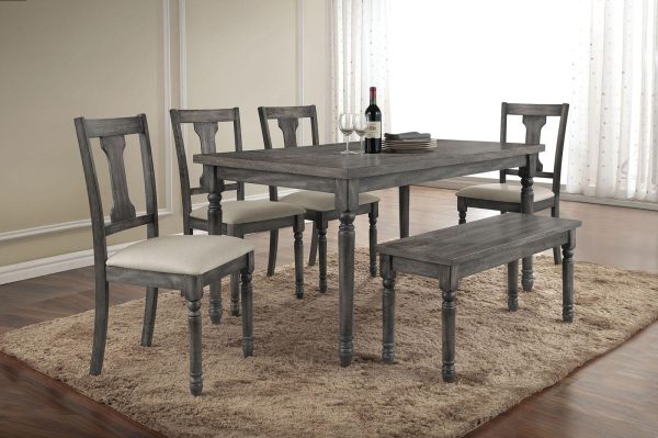 Acme Furniture Wallace Bench in Weathered Gray 71438 Sale