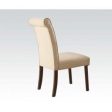 Acme Gasha Side Chair (Set of 2) in Beige Walnut 72822 Online Sale