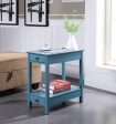 Byzad Teal Side Table (USB Charging Dock) Online Sale