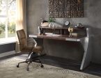 Brancaster Retro Brown Top Grain Leather & Aluminum Desk Online Hot Sale