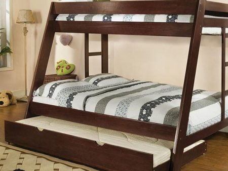 Arizona Dark Walnut Twin Full Bunk Bed on Sale