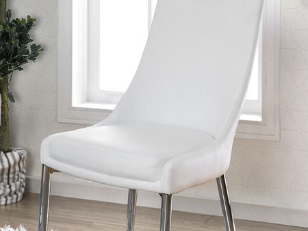 Izzy Silver White Side Chair, White (2 CTN) For Discount