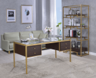 Yumia Gold & Clear Glass Desk Online Hot Sale