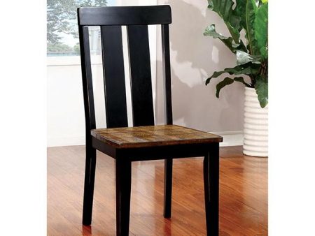 ALANA Antique Oak Black Side Chair (2 CTN) Online