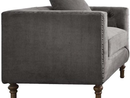 Acme Furniture Sidonia Arm Chair in Gray Velvet 53582 For Cheap