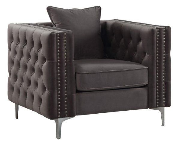 Acme Furniture Gillian II Chair in Dark Gray 53389 Online Hot Sale