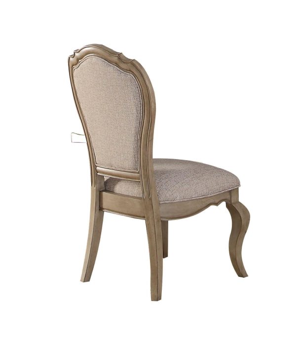 Chelmsford Beige Fabric & Antique Taupe Side Chair Online Hot Sale