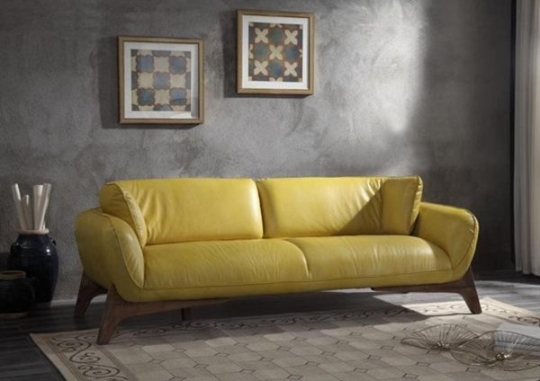 Acme Pesach Sofa in Mustard 55075 Online now