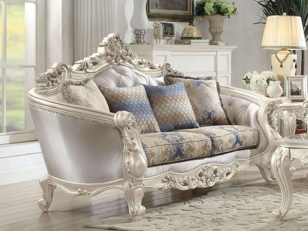 Acme Furniture Gorsedd Loveseat in Antique White 52441 For Sale