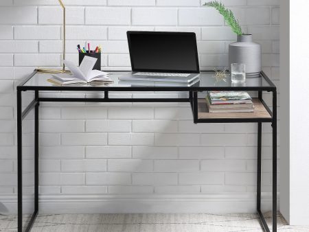 Yasin Black & Glass Desk For Sale