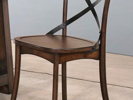 Acme Furniture Kaelyn Side Chair in Dark Oak and Black (Set of 2) 73032 Cheap