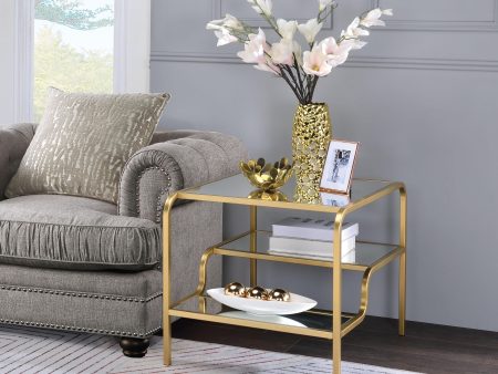 Astrid Gold & Mirror End Table Supply