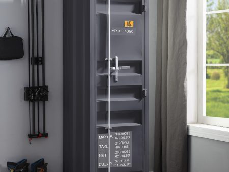 Cargo Gunmetal Wardrobe (Single Door) For Sale