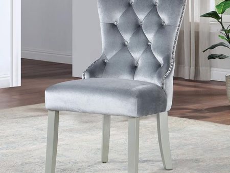 ADALIA Wingback Chair (2 CTN), Silver Dark Gray For Sale