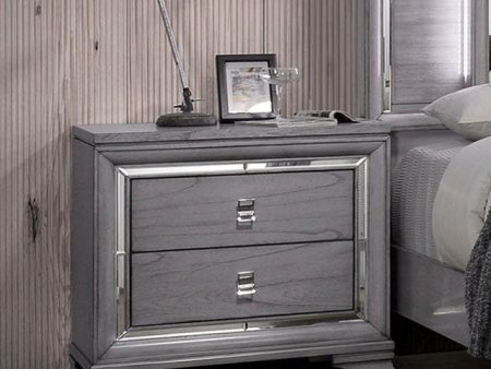 Alanis Light Gray Night Stand Sale