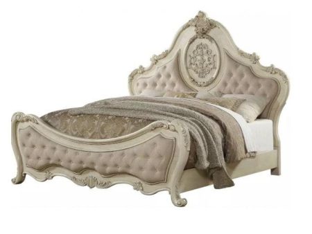 Acme Ragenardus Queen Bed in Antique White 27010Q Fashion