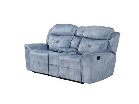 Acme Furniture Mariana Motion Loveseat in Silver Blue 55036 on Sale