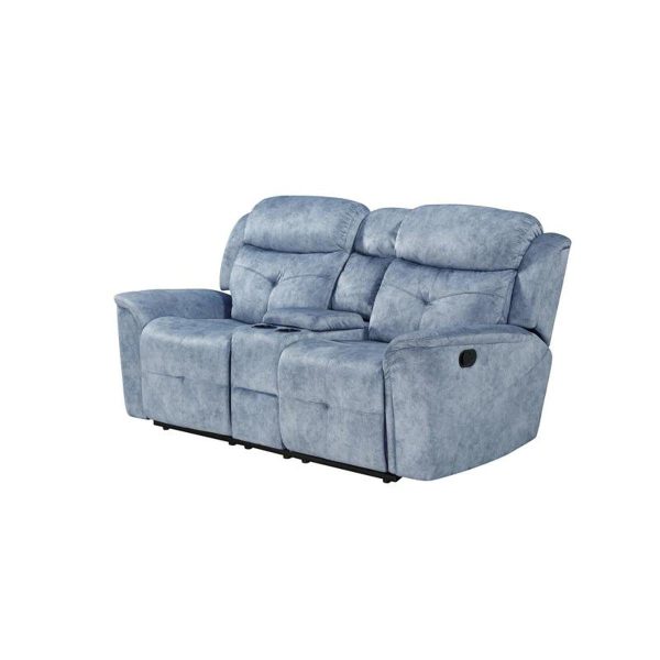 Acme Furniture Mariana Motion Loveseat in Silver Blue 55036 on Sale