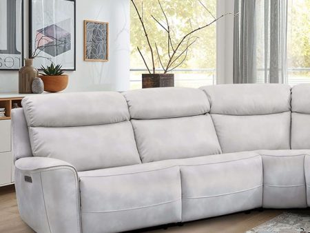 EDMONDUS Power Sectional, Light Taupe Discount