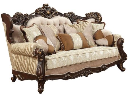 Acme Furniture Shalisa Sofa with 7 Pillows in Walnut 51050 For Cheap