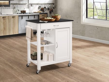 Ottawa Black & White Kitchen Cart Online Sale