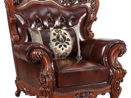 Acme Furniture Eustoma Chair in Cherry and Walnut 53067 Online