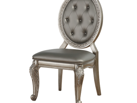 Northville PU & Antique Silver Side Chair Supply