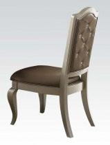 Acme Francesca Side Chair in Silver Champagne (Set of 2) 62082 Hot on Sale