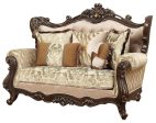 Acme Furniture Shalisa Loveseat with 5 Pillows in Walnut 51051 on Sale