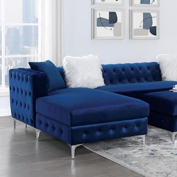 CIABATTONI Sectional, Navy Online Sale