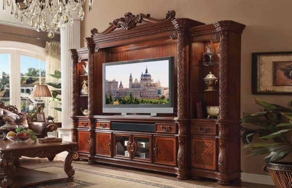 Acme Vendome Entertainment Center in Cherry 91315 Online Hot Sale