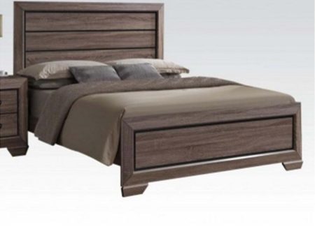 Acme Lyndon Queen Panel Bed in Weathered Gray Grain 26020Q For Discount