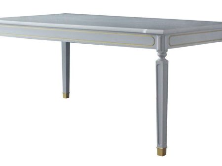 Acme Furniture House Marchese Dining Table in Pearl Gray 68860 For Cheap