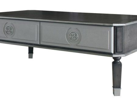 Acme Furniture House Beatrice Rectangular Coffee Table in Charcoal 88815 on Sale