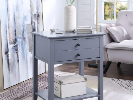 Grardor Gray Side Table (USB Charging Dock) Discount