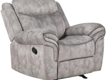 Acme Furniture Zubaida Motion Glider Recliner in 2-Tone Gray Velvet 55027 Online Hot Sale