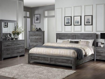 Vidalia Rustic Gray Oak Queen Bed Fashion