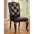 Bellagio Brown Cherry Pattern Leatherette Side Chair (2 CTN) Cheap