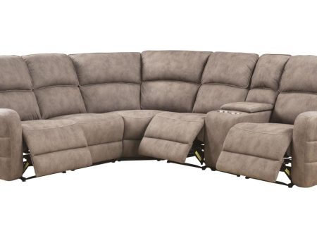 Acme Olwen Power Motion Sectional Sofa in Mocha Nubuck 54590 Online now