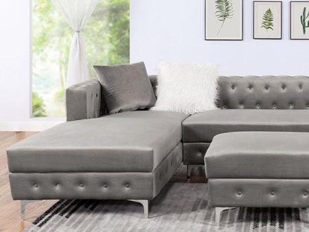 CIABATTONI Sectional, Gray Discount