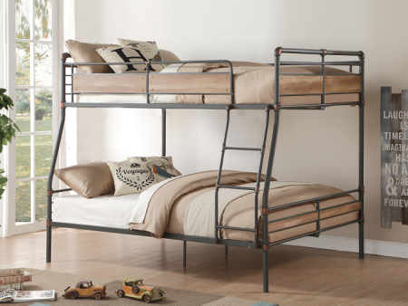 Brantley II Sandy Black & Dark Bronze Hand-Brushed Full XL Queen Bunk Bed Cheap