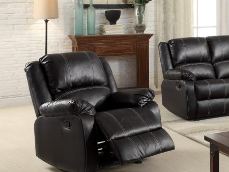 Zuriel Black PU Rocker Recliner (Motion) Discount