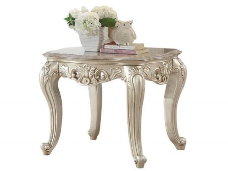 Acme Furniture Gorsedd End Table in Antique White 82442 Sale