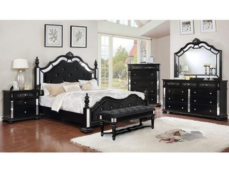 Azha Black Queen Bed Hot on Sale